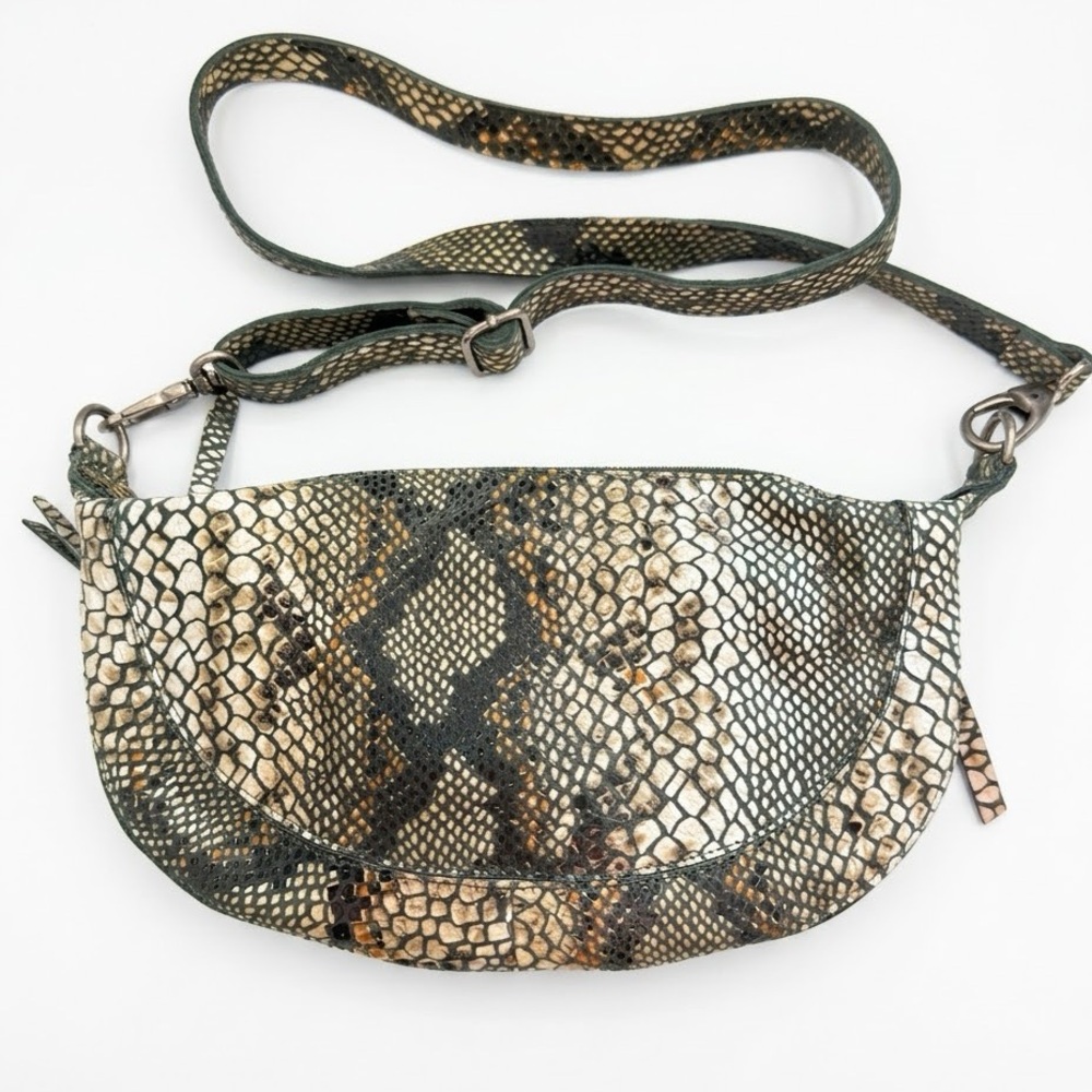 Latico Leathers Crosby Leather Sling Crossbody Bag - Cobra Snake Print